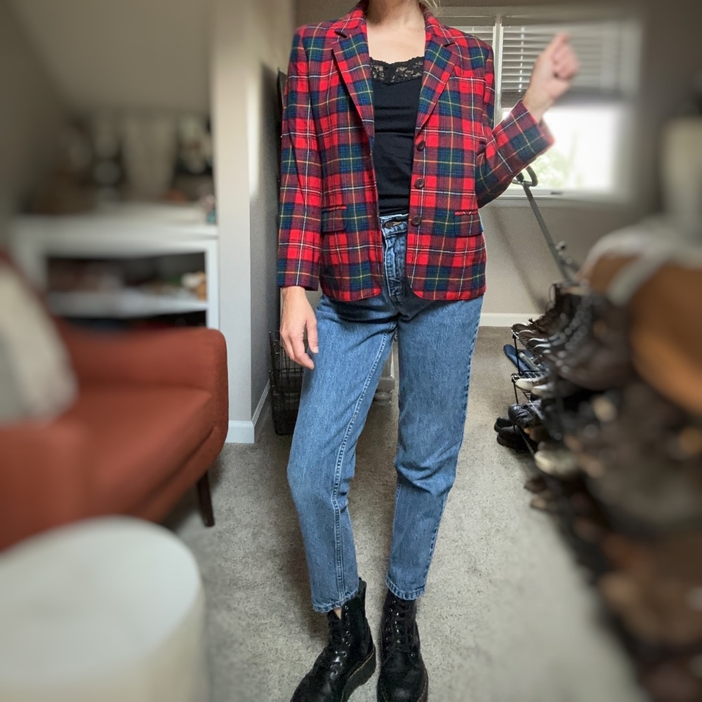 Super Sweet Pendleton Plaid Blazer - image 3